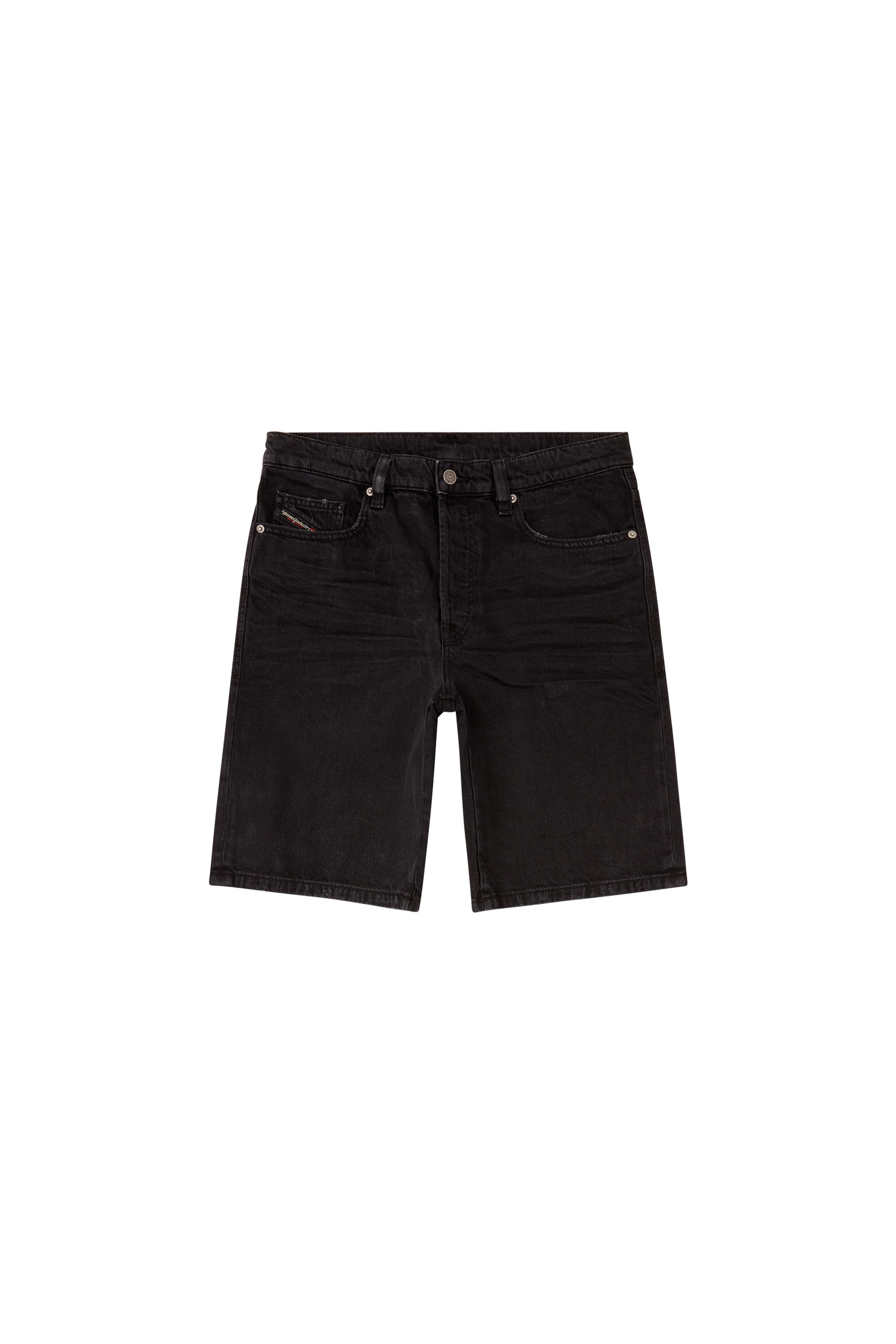 Diesel - REGULAR-SHORT, Man's Denim shorts in Black - 4