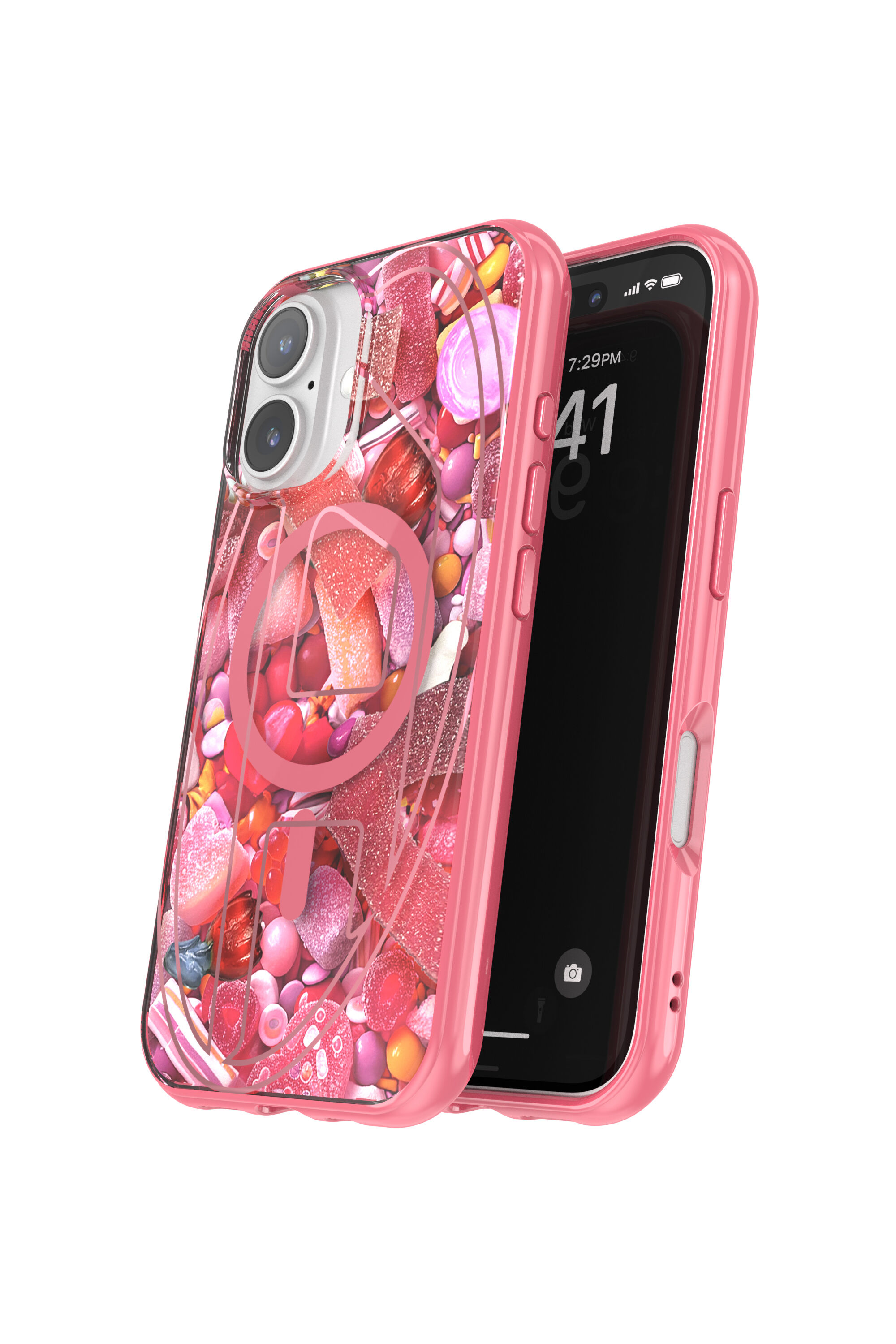 Diesel - 60249 AOP CASE, Unisex's Oval D Case with Magsafe iPhone 16 in Pink - 3