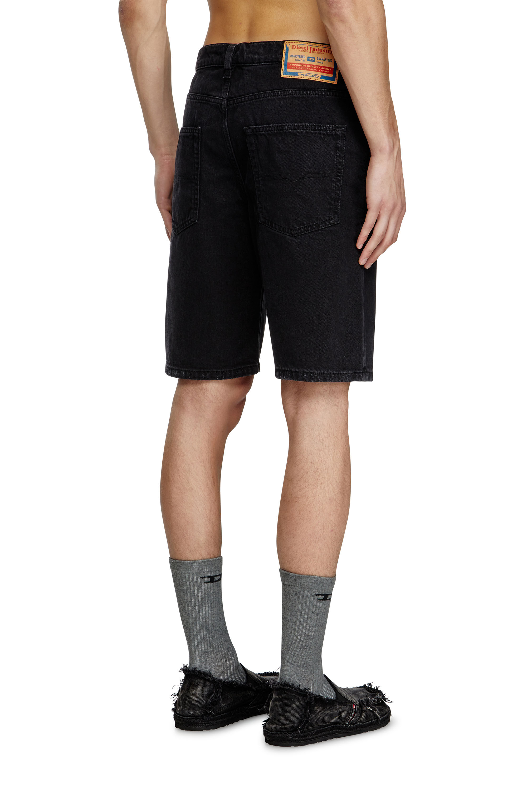 Diesel - REGULAR-SHORT, Man's Denim shorts in Black - 2