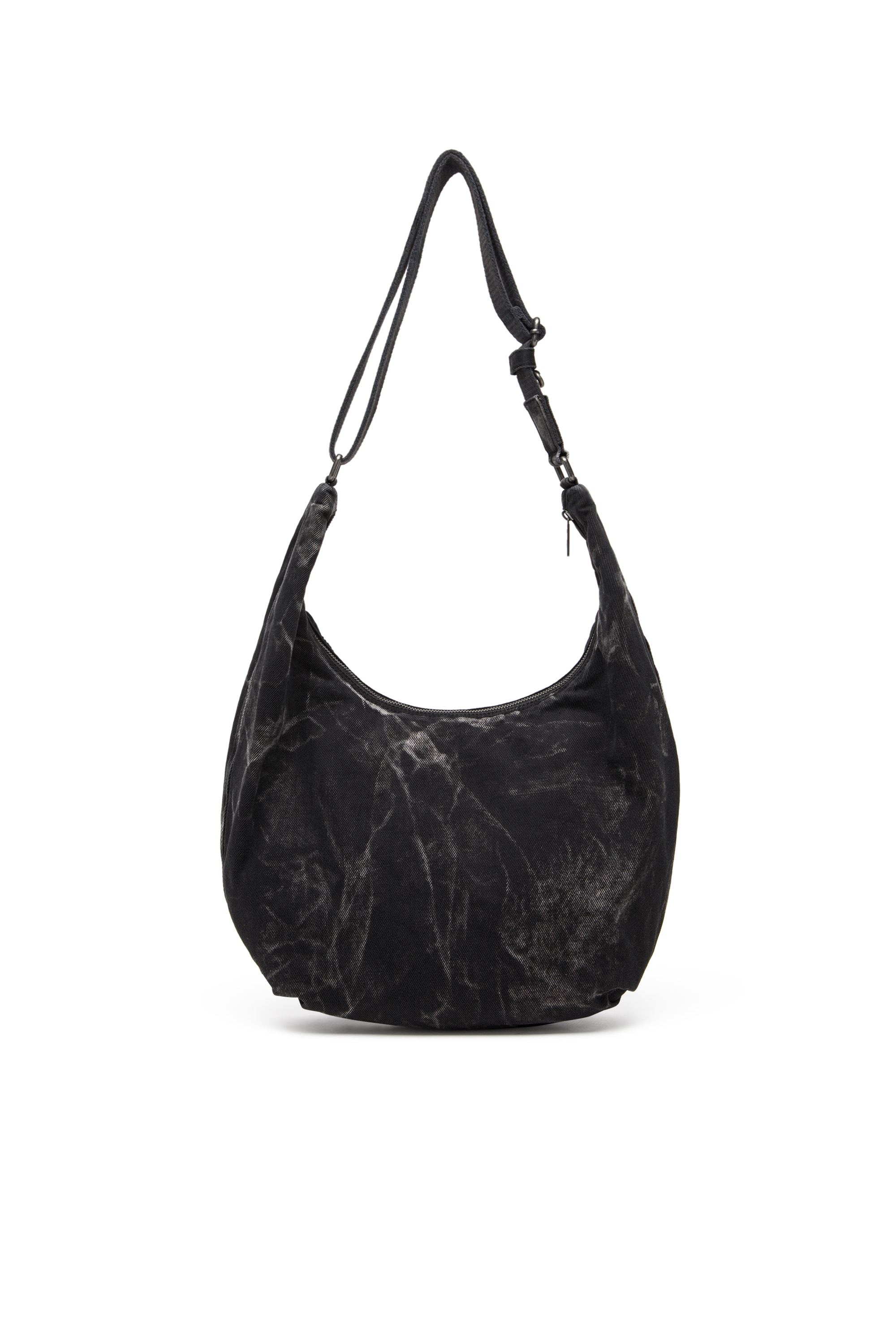 Diesel - RAVE HOBO X, Unisex's Rave - Hobo denim bag with zipper in Black - 3